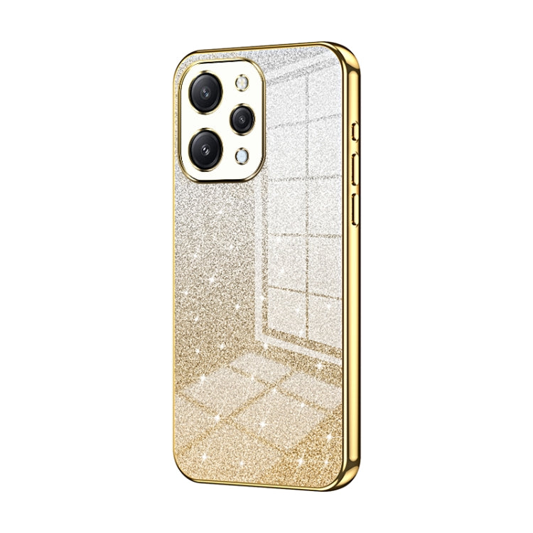 For Xiaomi Redmi 12 / Redmi Note 12R Gradient Glitter Powder Electroplated Phone Case(Gold) - Xiaomi Cases by PMC TechLife | Online Shopping South Africa | PMC TechLife | Buy Now Pay Later Mobicred