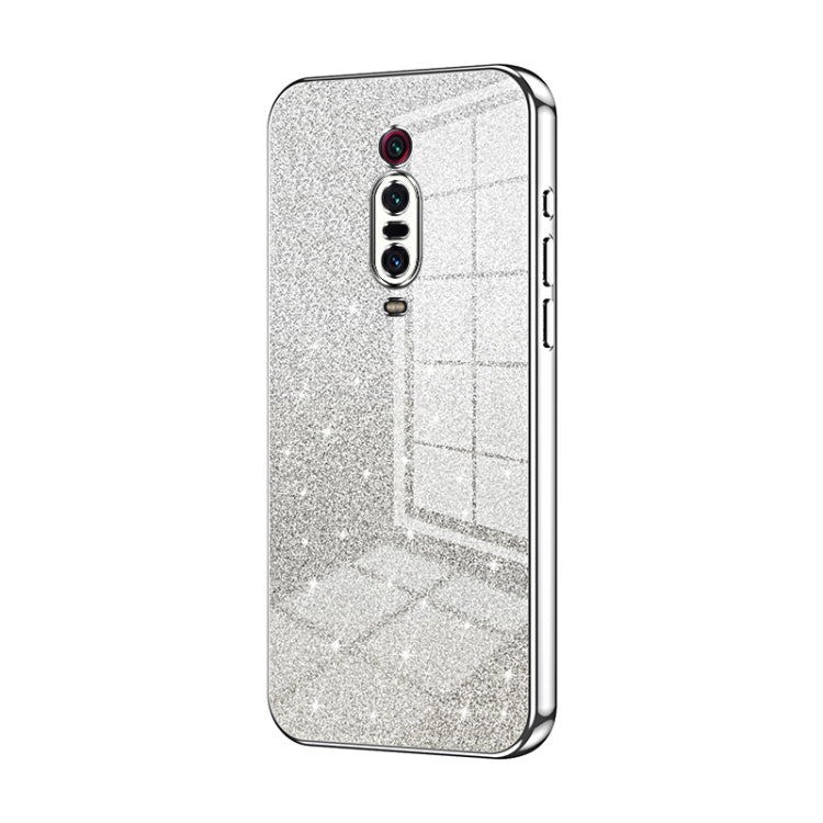 For Xiaomi Redmi K20 / K20 Pro Gradient Glitter Powder Electroplated Phone Case(Silver) - Xiaomi Cases by PMC TechLife | Online Shopping South Africa | PMC TechLife | Buy Now Pay Later Mobicred