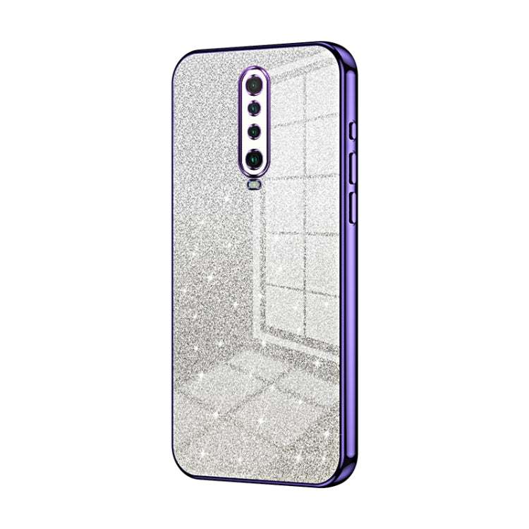 For Xiaomi Redmi K30 / K30 5G Gradient Glitter Powder Electroplated Phone Case(Purple) - Xiaomi Cases by PMC TechLife | Online Shopping South Africa | PMC TechLife | Buy Now Pay Later Mobicred