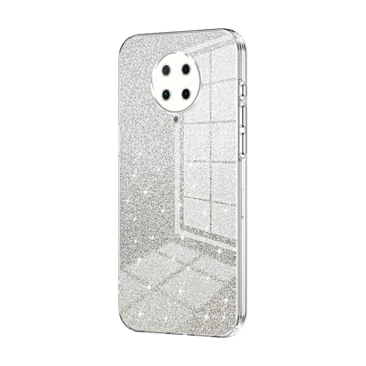 For Xiaomi Redmi K30 Pro / K30 Ultra Gradient Glitter Powder Electroplated Phone Case(Transparent) - Xiaomi Cases by PMC TechLife | Online Shopping South Africa | PMC TechLife | Buy Now Pay Later Mobicred