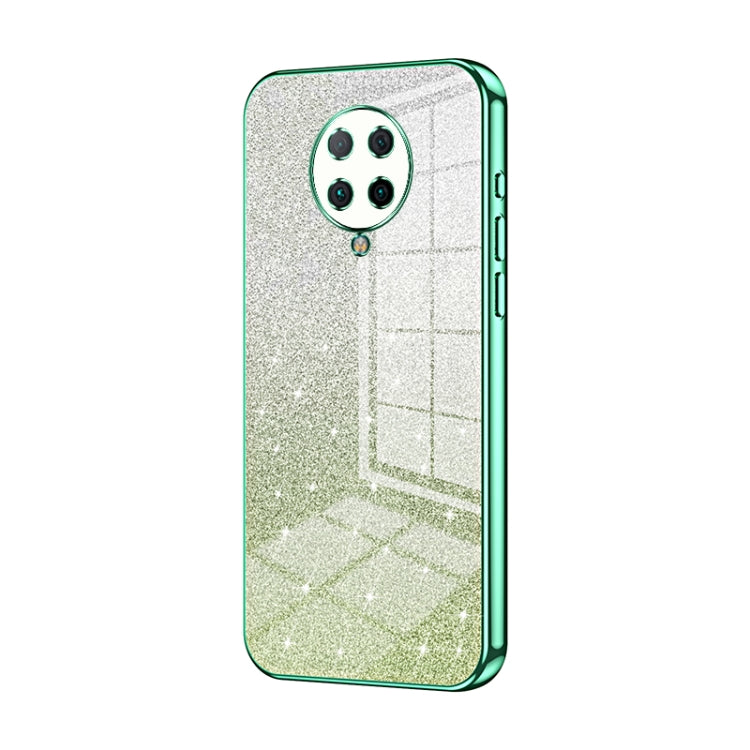 For Xiaomi Redmi K30 Pro / K30 Ultra Gradient Glitter Powder Electroplated Phone Case(Green) - Xiaomi Cases by PMC TechLife | Online Shopping South Africa | PMC TechLife | Buy Now Pay Later Mobicred