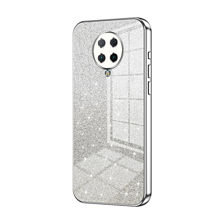 For Xiaomi Redmi K30 Pro / K30 Ultra Gradient Glitter Powder Electroplated Phone Case(Silver) - Xiaomi Cases by PMC TechLife | Online Shopping South Africa | PMC TechLife | Buy Now Pay Later Mobicred