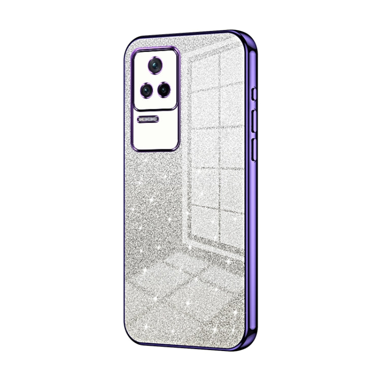 For Xiaomi Redmi K40S / Poco F4 Gradient Glitter Powder Electroplated Phone Case(Purple) - Xiaomi Cases by PMC TechLife | Online Shopping South Africa | PMC TechLife | Buy Now Pay Later Mobicred