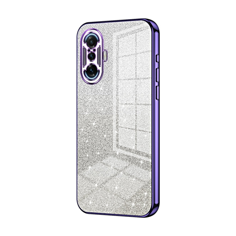 For Xiaomi Redmi K40 Gaming/Poco F3 GT Gradient Glitter Powder Electroplated Phone Case(Purple) - Xiaomi Cases by PMC TechLife | Online Shopping South Africa | PMC TechLife | Buy Now Pay Later Mobicred