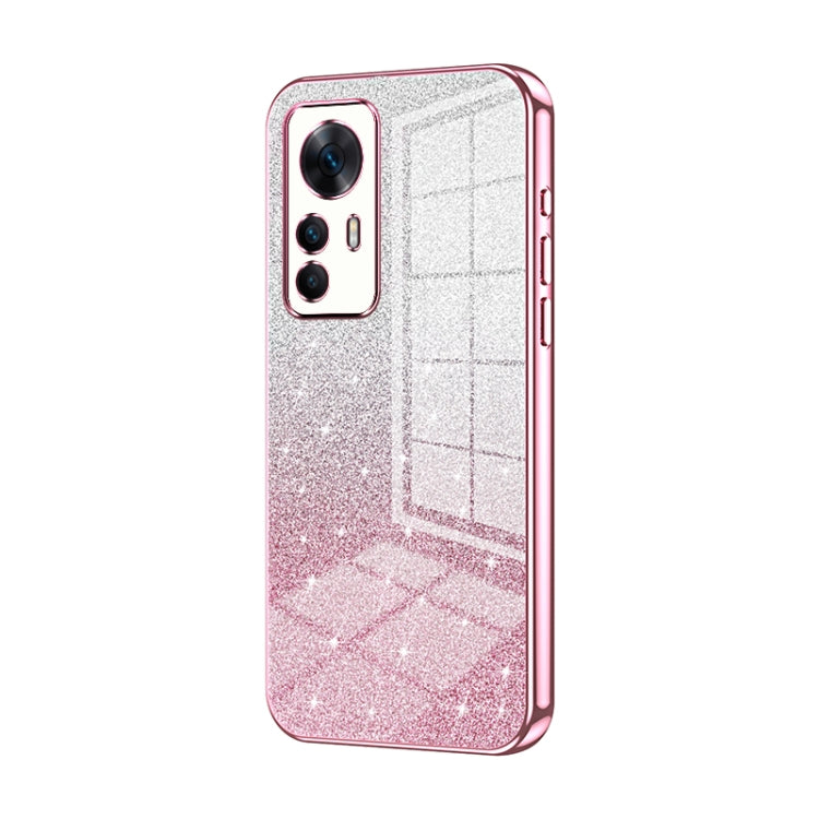 For Xiaomi Redmi K50 Ultra / Xiaomi 12T Gradient Glitter Powder Electroplated Phone Case(Pink) - Xiaomi Cases by PMC TechLife | Online Shopping South Africa | PMC TechLife | Buy Now Pay Later Mobicred