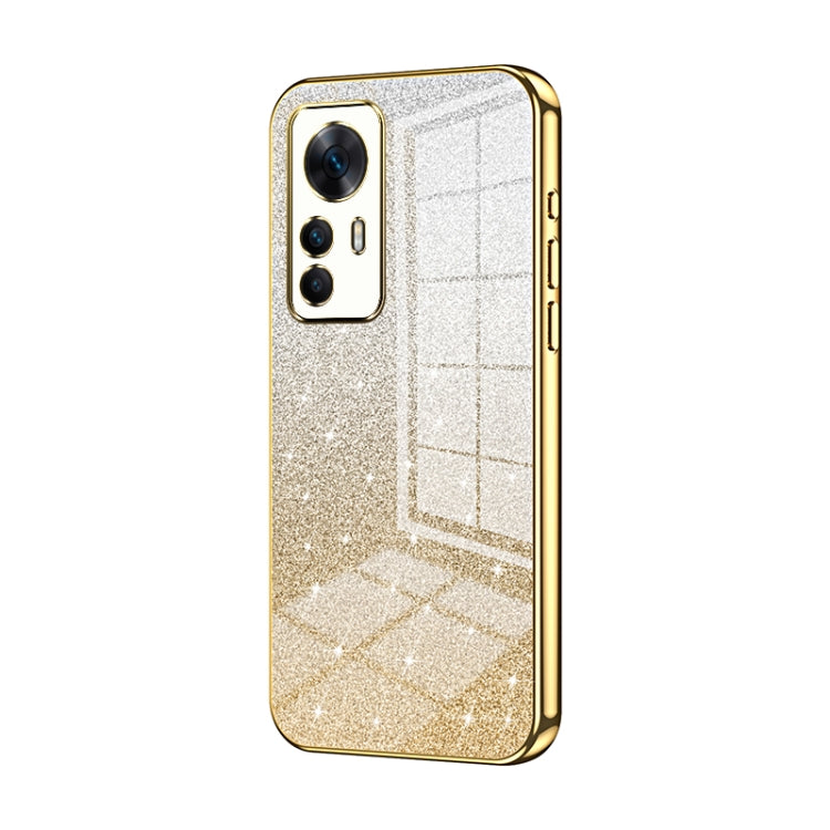 For Xiaomi Redmi K50 Ultra / Xiaomi 12T Gradient Glitter Powder Electroplated Phone Case(Gold) - Xiaomi Cases by PMC TechLife | Online Shopping South Africa | PMC TechLife | Buy Now Pay Later Mobicred