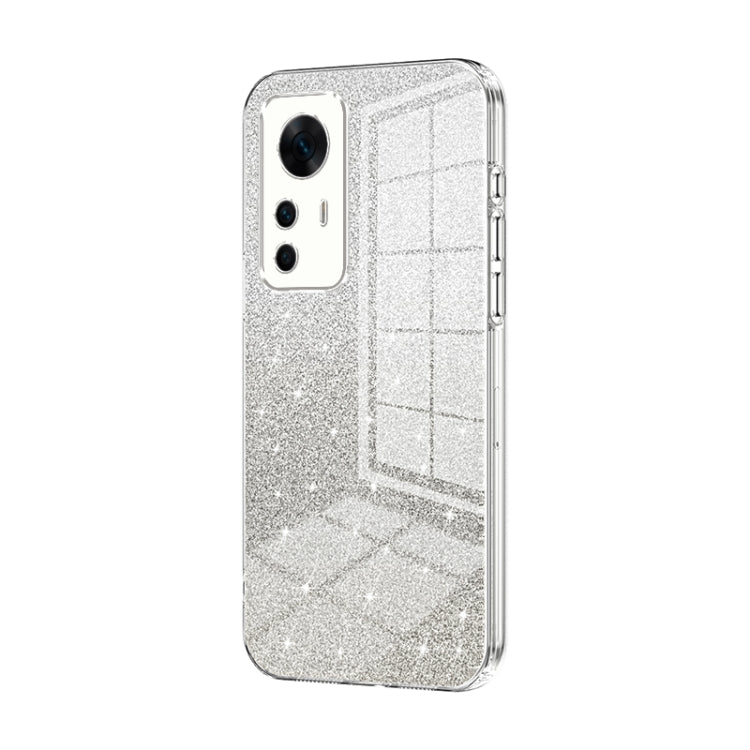 For Xiaomi Redmi K50 Ultra / Xiaomi 12T Gradient Glitter Powder Electroplated Phone Case(Transparent) - Xiaomi Cases by PMC TechLife | Online Shopping South Africa | PMC TechLife | Buy Now Pay Later Mobicred