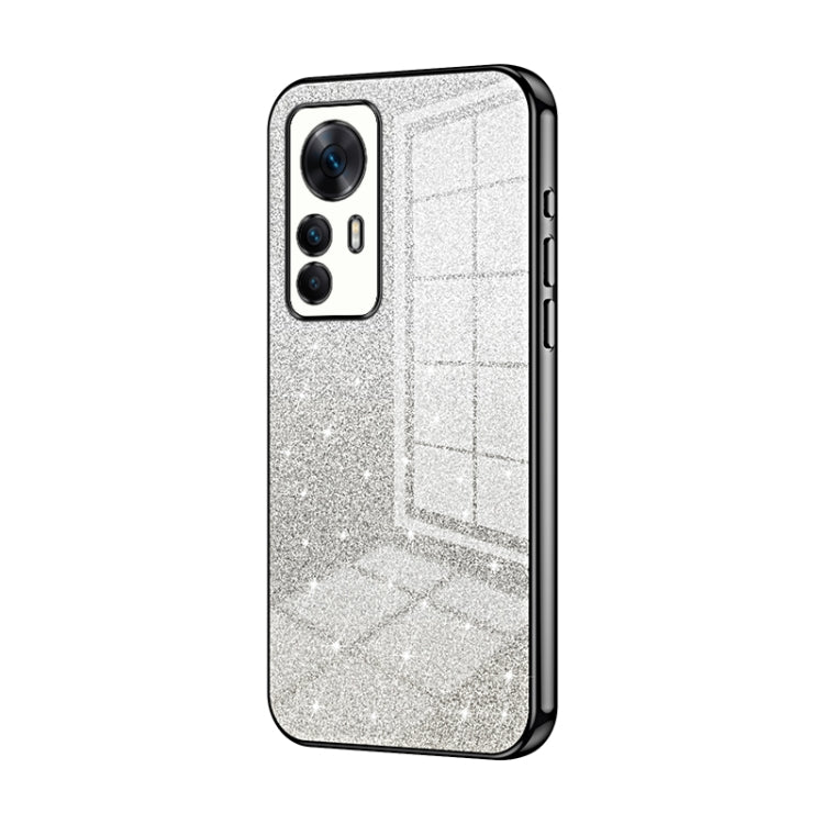 For Xiaomi Redmi K50 Ultra / Xiaomi 12T Gradient Glitter Powder Electroplated Phone Case(Black) - Xiaomi Cases by PMC TechLife | Online Shopping South Africa | PMC TechLife | Buy Now Pay Later Mobicred