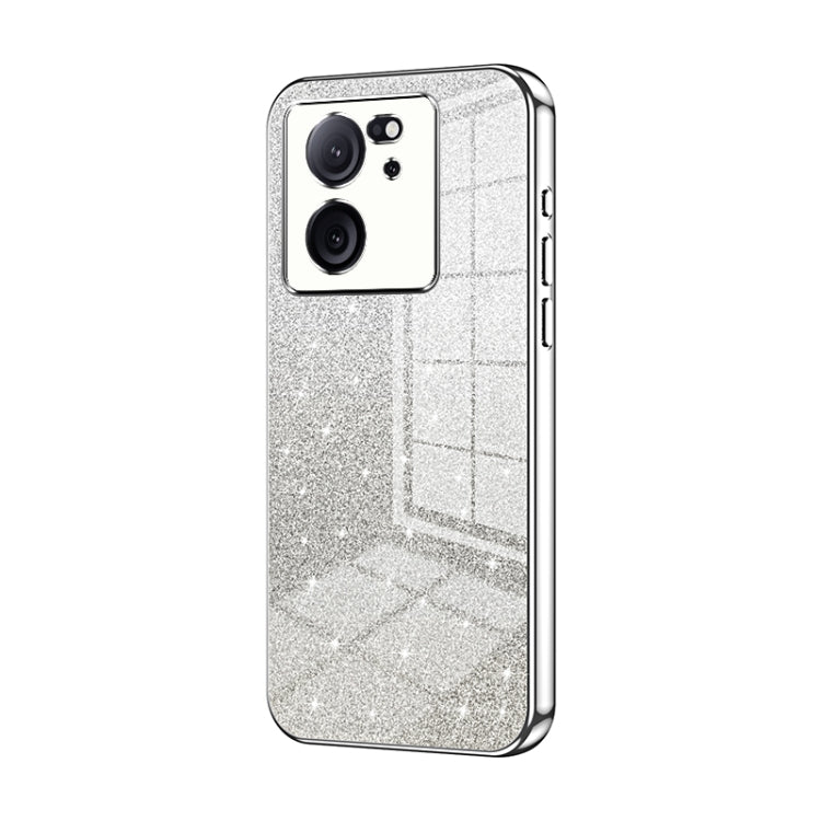 For Xiaomi Redmi K60 Ultra / Xiaomi 13T Gradient Glitter Powder Electroplated Phone Case(Silver) - Redmi K60 Ultra Cases by PMC TechLife | Online Shopping South Africa | PMC TechLife | Buy Now Pay Later Mobicred