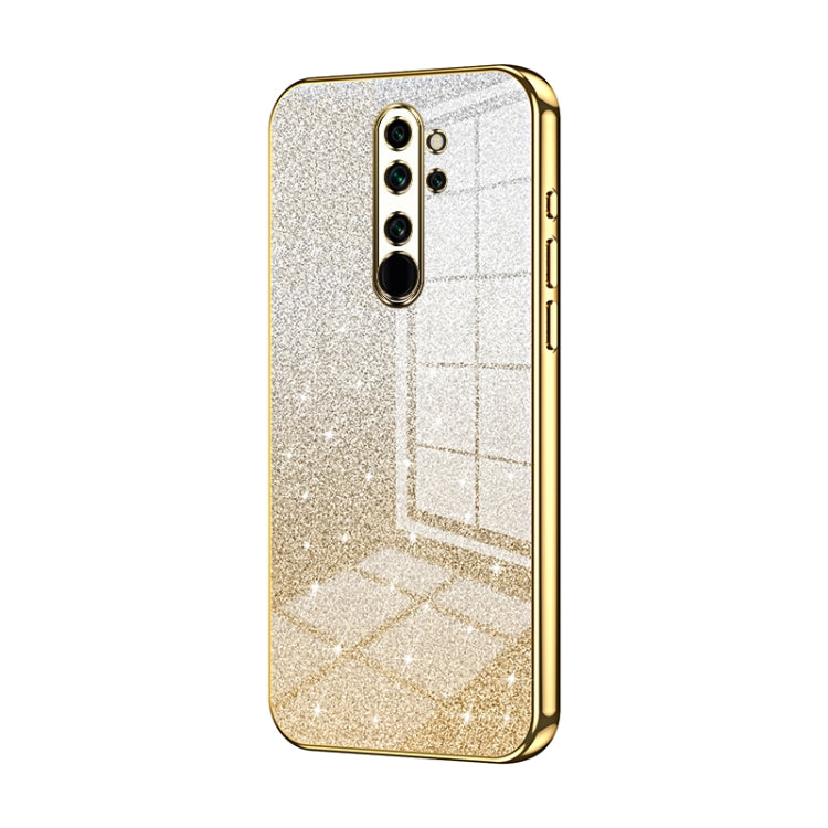 For Xiaomi Redmi Note 8 Pro Gradient Glitter Powder Electroplated Phone Case(Gold) - Xiaomi Cases by PMC TechLife | Online Shopping South Africa | PMC TechLife | Buy Now Pay Later Mobicred