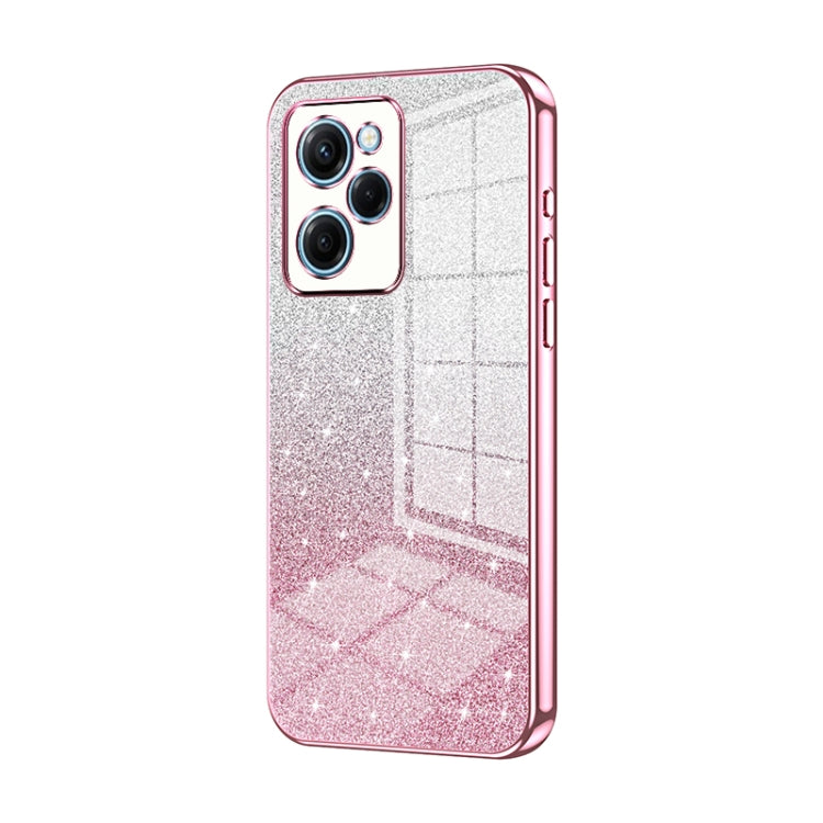 For Xiaomi Redmi Note 12 Pro Speed Gradient Glitter Powder Electroplated Phone Case(Pink) - free shipping - PMC TechLife - Order now!