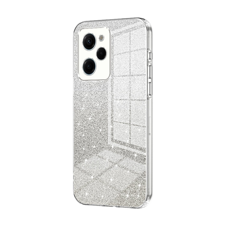For Xiaomi Redmi Note 12 Pro Speed Gradient Glitter Powder Electroplated Phone Case(Transparent) - Xiaomi Cases by PMC TechLife | Online Shopping South Africa | PMC TechLife | Buy Now Pay Later Mobicred