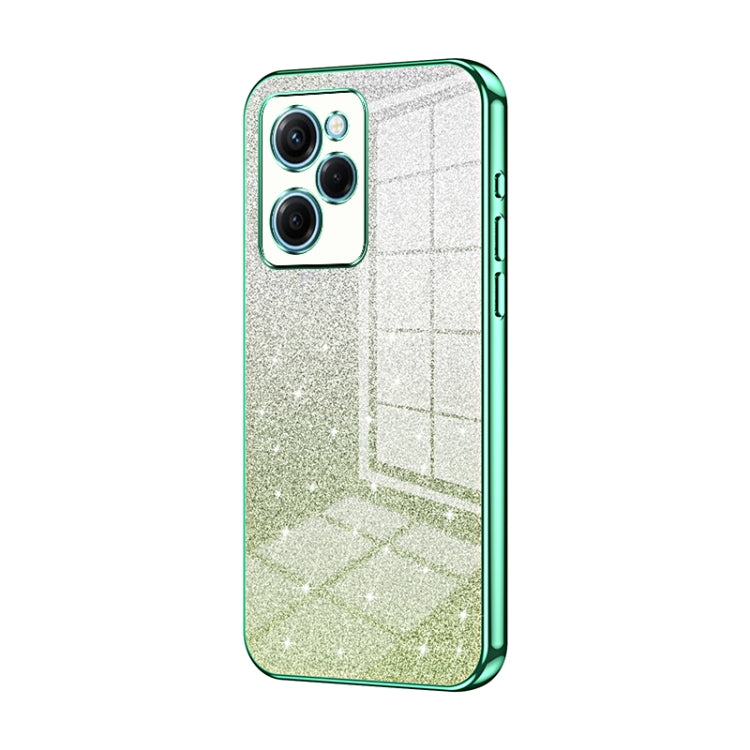 For Xiaomi Redmi Note 12 Pro Speed Gradient Glitter Powder Electroplated Phone Case(Green) - Xiaomi Cases by PMC TechLife | Online Shopping South Africa | PMC TechLife | Buy Now Pay Later Mobicred