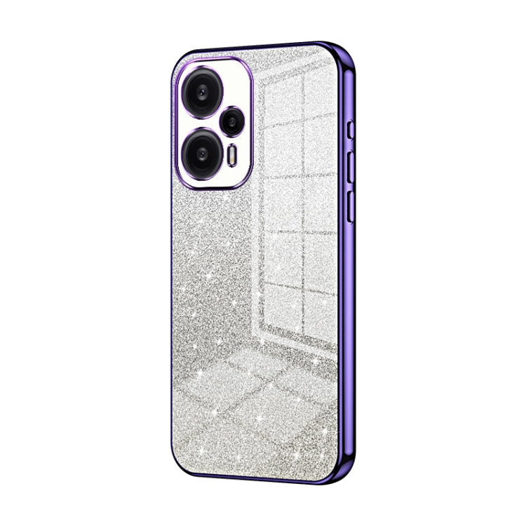 For Xiaomi Redmi Note 12 Turbo/Poco F5 Gradient Glitter Powder Electroplated Phone Case(Purple) - Xiaomi Cases by PMC TechLife | Online Shopping South Africa | PMC TechLife | Buy Now Pay Later Mobicred