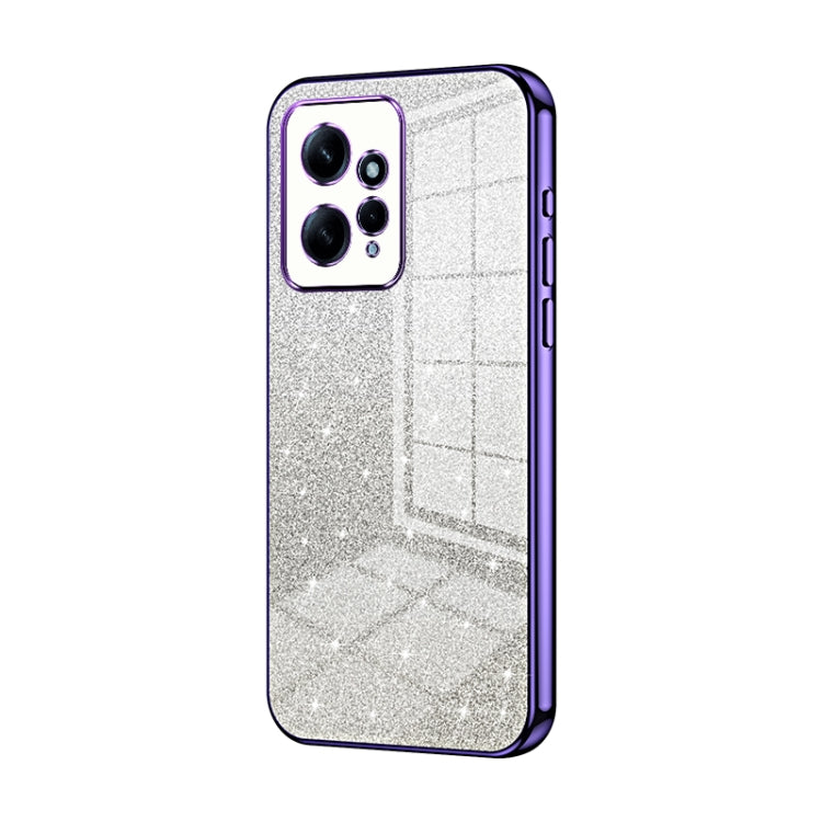 For Xiaomi Redmi Note 12 4G Gradient Glitter Powder Electroplated Phone Case(Purple) - Xiaomi Cases by PMC TechLife | Online Shopping South Africa | PMC TechLife | Buy Now Pay Later Mobicred