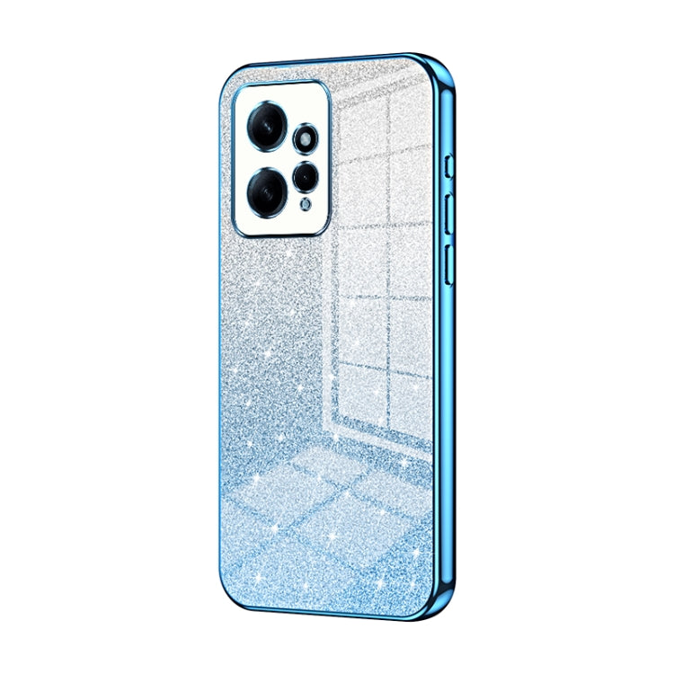 For Xiaomi Redmi Note 12 4G Gradient Glitter Powder Electroplated Phone Case(Blue) - Xiaomi Cases by PMC TechLife | Online Shopping South Africa | PMC TechLife | Buy Now Pay Later Mobicred