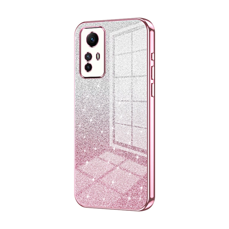 For Xiaomi Redmi Note 12S Gradient Glitter Powder Electroplated Phone Case(Pink) - Xiaomi Cases by PMC TechLife | Online Shopping South Africa | PMC TechLife | Buy Now Pay Later Mobicred