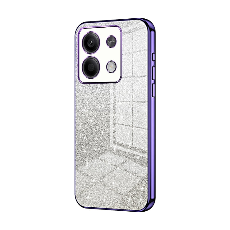 For Xiaomi Redmi Note 13 5G Gradient Glitter Powder Electroplated Phone Case(Purple) - free shipping - PMC TechLife - Order now!