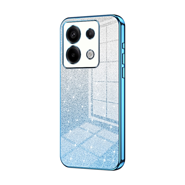 For Xiaomi Redmi Note 13 Pro 5G Gradient Glitter Powder Electroplated Phone Case(Blue) - Xiaomi Cases by PMC TechLife | Online Shopping South Africa | PMC TechLife | Buy Now Pay Later Mobicred