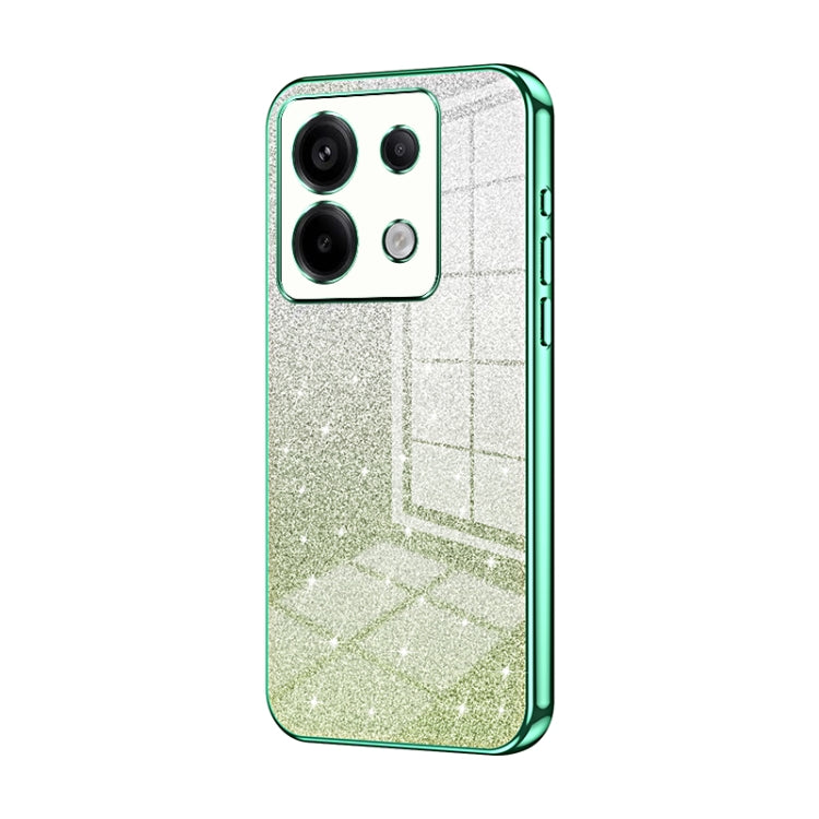 For Xiaomi Redmi Note 13 Pro 5G Gradient Glitter Powder Electroplated Phone Case(Green) - Note 13 Pro Cases by PMC TechLife | Online Shopping South Africa | PMC TechLife | Buy Now Pay Later Mobicred