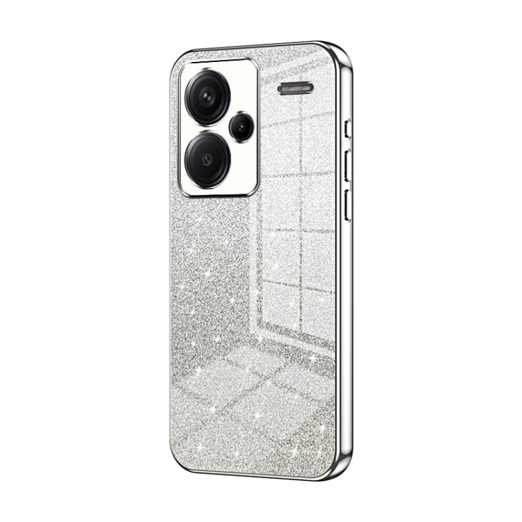 For Xiaomi Redmi Note 13 Pro+ Gradient Glitter Powder Electroplated Phone Case(Silver) - Note 13 Pro+ Cases by PMC TechLife | Online Shopping South Africa | PMC TechLife | Buy Now Pay Later Mobicred