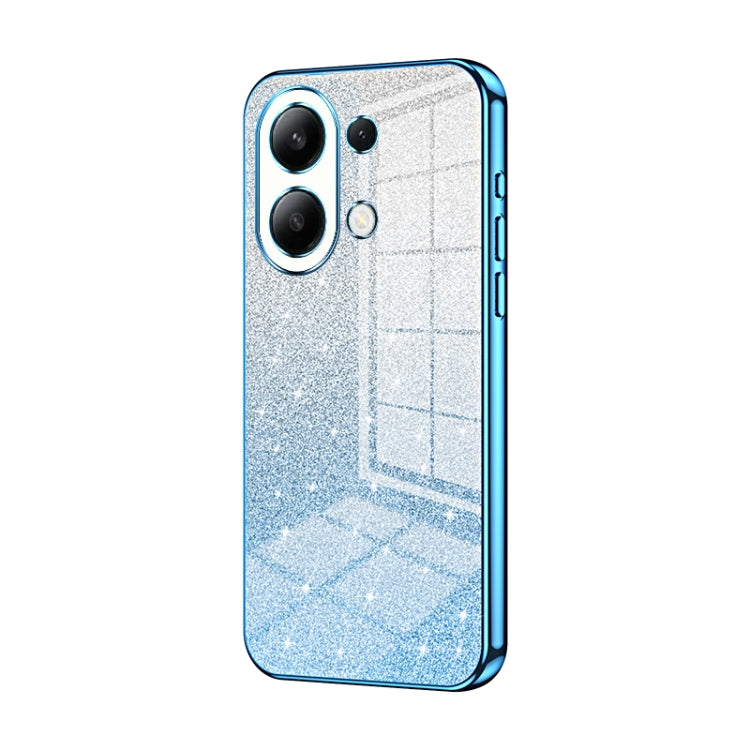 For Xiaomi Redmi Note 13 4G Gradient Glitter Powder Electroplated Phone Case(Blue) - free shipping - PMC TechLife - Order now!