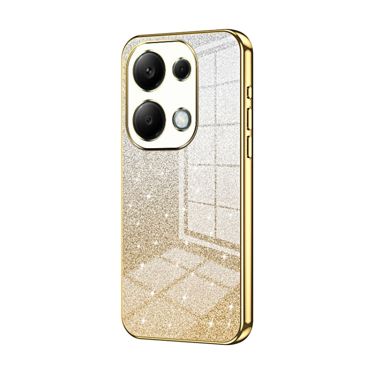 For Xiaomi Redmi Note 13 Pro 4G Gradient Glitter Powder Electroplated Phone Case(Gold) - Note 13 Pro Cases by PMC TechLife | Online Shopping South Africa | PMC TechLife | Buy Now Pay Later Mobicred