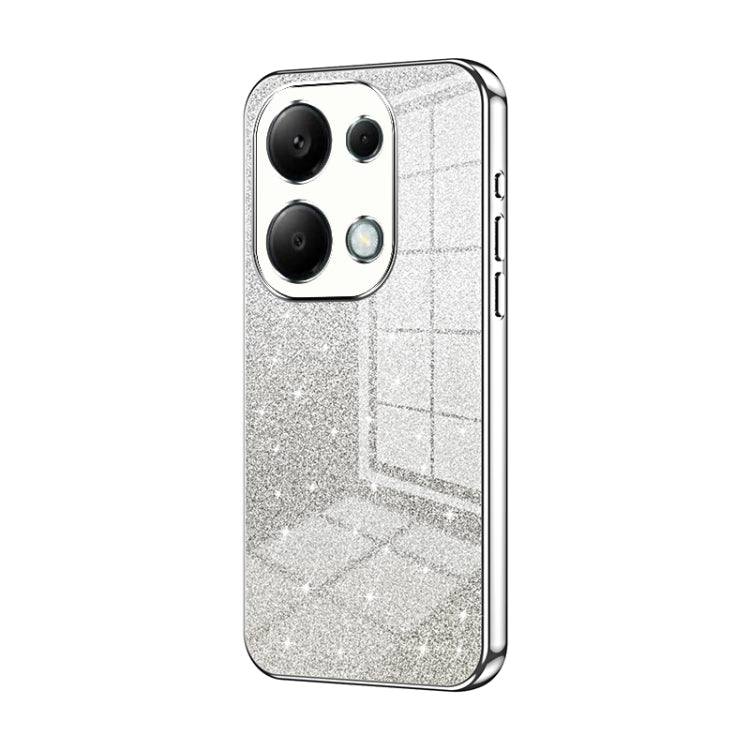 For Xiaomi Redmi Note 13 Pro 4G Gradient Glitter Powder Electroplated Phone Case(Silver) - Note 13 Pro Cases by PMC TechLife | Online Shopping South Africa | PMC TechLife | Buy Now Pay Later Mobicred