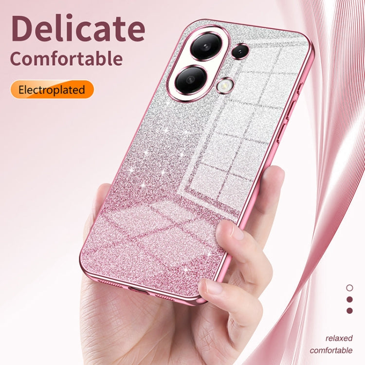 For Xiaomi Redmi Note 8 Pro Gradient Glitter Powder Electroplated Phone Case(Transparent) - free shipping - PMC TechLife - Order now!