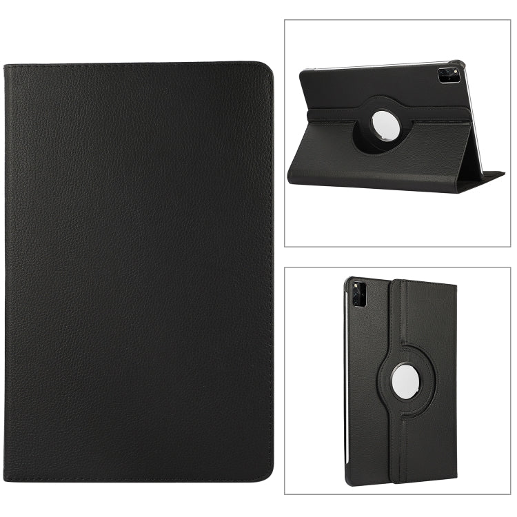 For Lenovo Tab M11 / Xiaoxin Pad 11 2024 360 Degree Rotation Litchi Texture Leather Tablet Case(Black) - free shipping - PMC Jewellery - Order now!