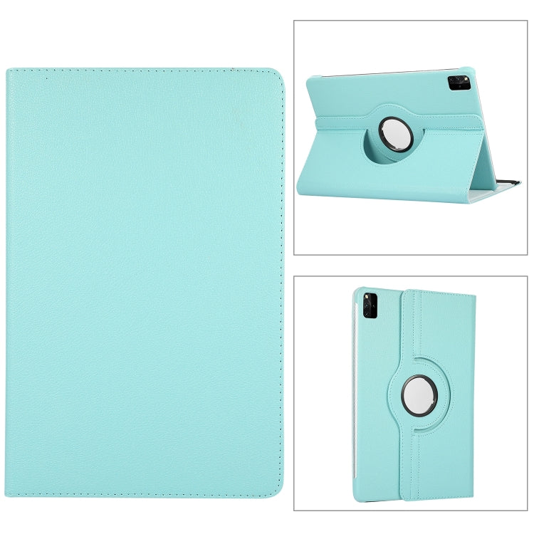 For Lenovo Tab M11 / Xiaoxin Pad 11 2024 360 Degree Rotation Litchi Texture Leather Tablet Case(Light Blue) - Lenovo by PMC Jewellery | Online Shopping South Africa | PMC Jewellery | Buy Now Pay Later Mobicred