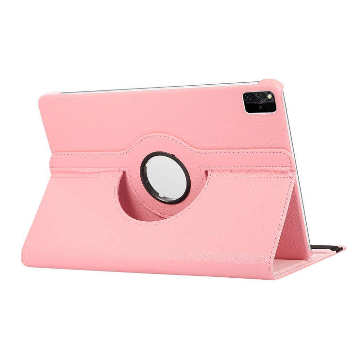 For Lenovo Tab M11 / Xiaoxin Pad 11 2024 360 Degree Rotation Litchi Texture Leather Tablet Case(Pink) - Lenovo by PMC Jewellery | Online Shopping South Africa | PMC Jewellery | Buy Now Pay Later Mobicred