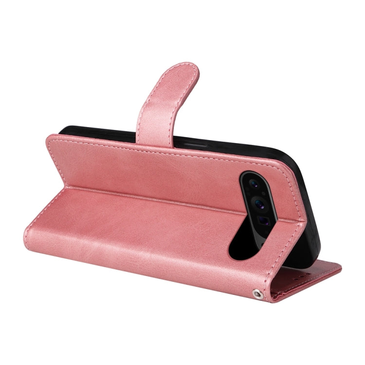 For Google Pixel 9 Pro Classic Calf Texture Flip Leather Phone Case(Rose Gold) - Google Cases by PMC TechLife | Online Shopping South Africa | PMC TechLife | Buy Now Pay Later Mobicred