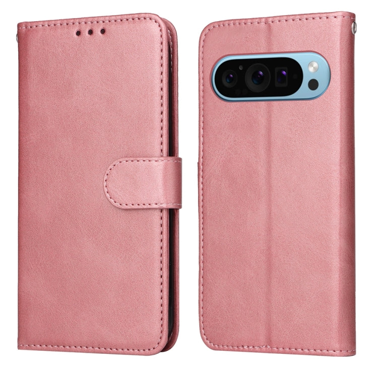 For Google Pixel 9 Classic Calf Texture Flip Leather Phone Case(Rose Gold) - Google Cases by PMC TechLife | Online Shopping South Africa | PMC TechLife | Buy Now Pay Later Mobicred