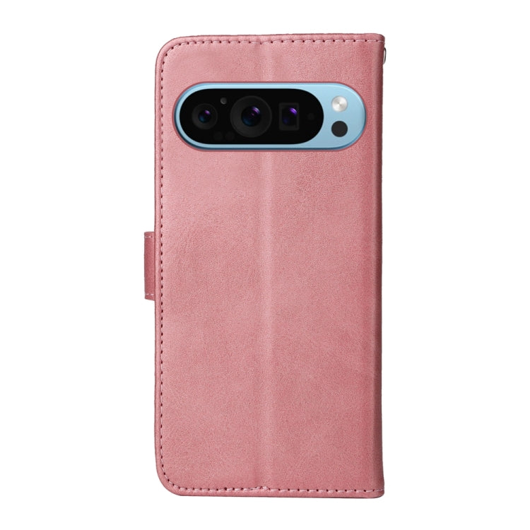 For Google Pixel 9 Classic Calf Texture Flip Leather Phone Case(Rose Gold) - Google Cases by PMC TechLife | Online Shopping South Africa | PMC TechLife | Buy Now Pay Later Mobicred