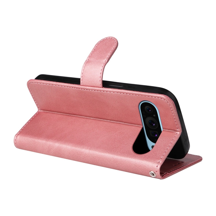 For Google Pixel 9 Classic Calf Texture Flip Leather Phone Case(Rose Gold) - Google Cases by PMC TechLife | Online Shopping South Africa | PMC TechLife | Buy Now Pay Later Mobicred