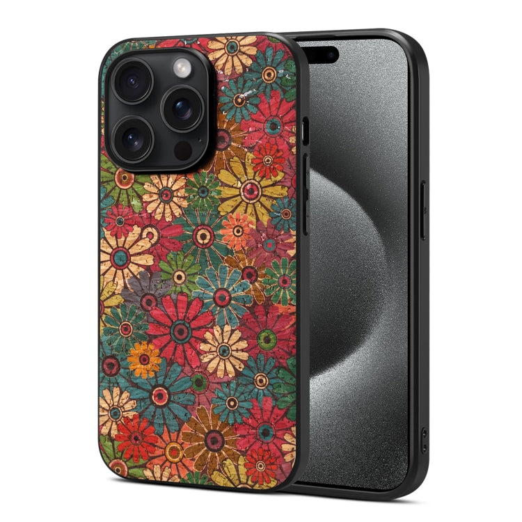 For iPhone 15 Pro Four Seasons Flower Language Series TPU Phone Case(Spring Green) - iPhone 15 Pro Cases by PMC TechLife | Online Shopping South Africa | PMC TechLife | Buy Now Pay Later Mobicred