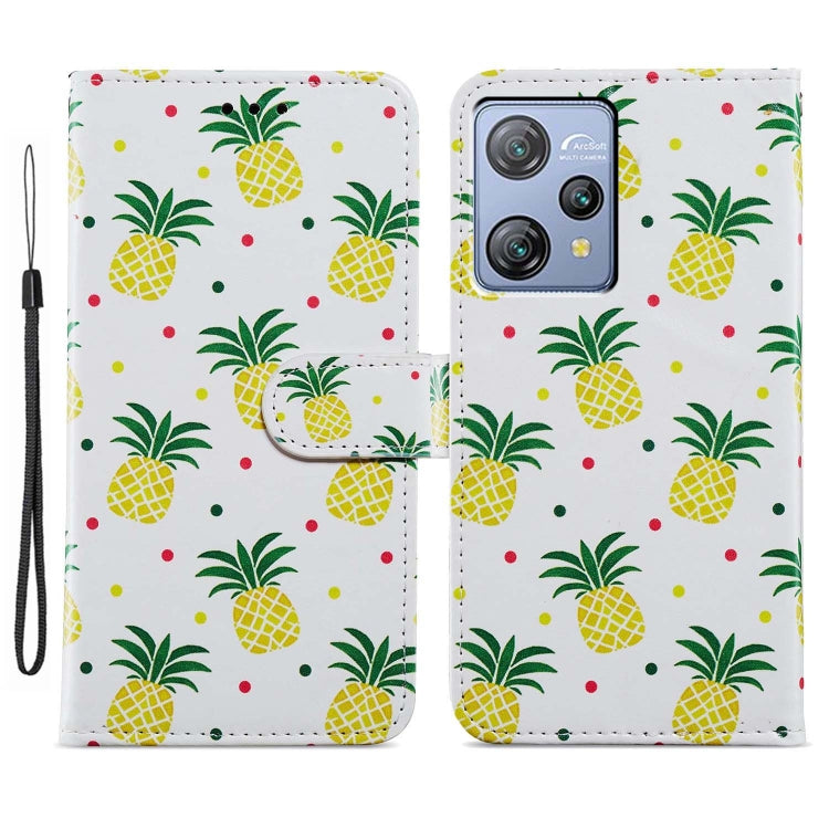 For Blackview A53 Pro Painted Pattern Horizontal Flip Leather Phone Case(Pineapple) - More Brand by PMC TechLife | Online Shopping South Africa | PMC TechLife | Buy Now Pay Later Mobicred