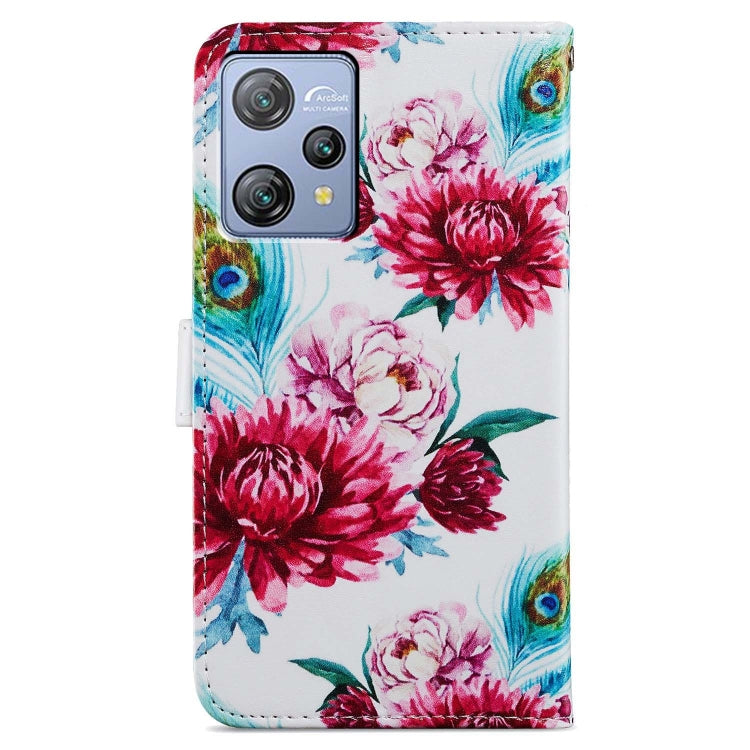 For Blackview A53 Pro Painted Pattern Horizontal Flip Leather Phone Case(Peacock Flower) - More Brand by PMC TechLife | Online Shopping South Africa | PMC TechLife | Buy Now Pay Later Mobicred