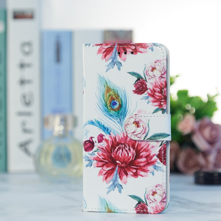For Blackview A53 Pro Painted Pattern Horizontal Flip Leather Phone Case(Peacock Flower) - More Brand by PMC TechLife | Online Shopping South Africa | PMC TechLife | Buy Now Pay Later Mobicred