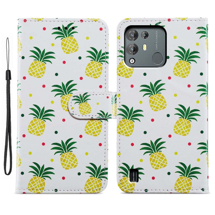For Blackview A55 Pro Painted Pattern Horizontal Flip Leather Phone Case(Pineapple) - More Brand by PMC TechLife | Online Shopping South Africa | PMC TechLife | Buy Now Pay Later Mobicred