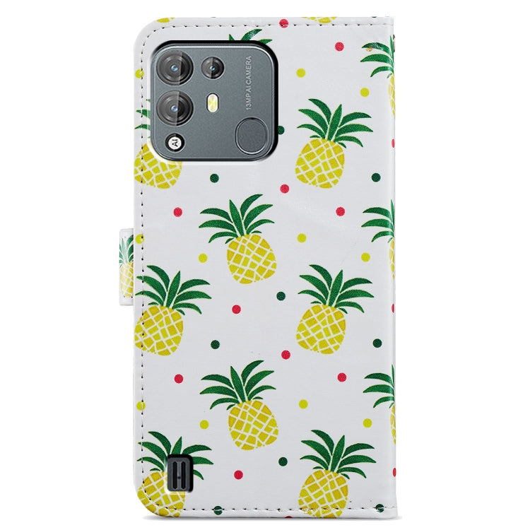For Blackview A55 Pro Painted Pattern Horizontal Flip Leather Phone Case(Pineapple) - More Brand by PMC TechLife | Online Shopping South Africa | PMC TechLife | Buy Now Pay Later Mobicred