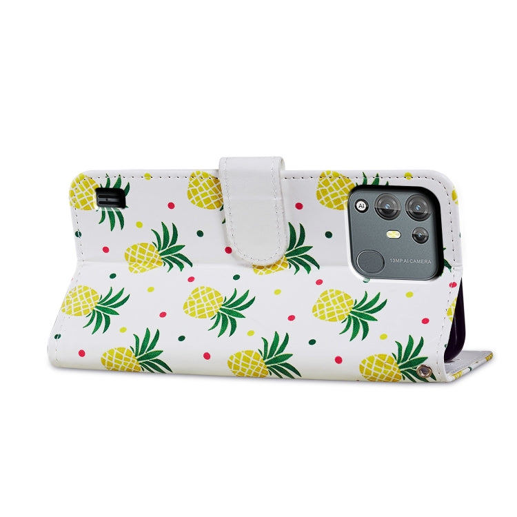 For Blackview A55 Pro Painted Pattern Horizontal Flip Leather Phone Case(Pineapple) - More Brand by PMC TechLife | Online Shopping South Africa | PMC TechLife | Buy Now Pay Later Mobicred