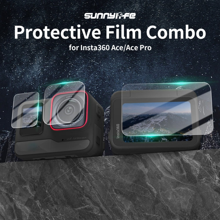 For Insta360 Ace Pro Sunnylife 3 in 1 Rear & Front Screen Lens Explosion proof Film(1 Set) - Protective Film & Stickers by Sunnylife | Online Shopping South Africa | PMC TechLife | Buy Now Pay Later Mobicred