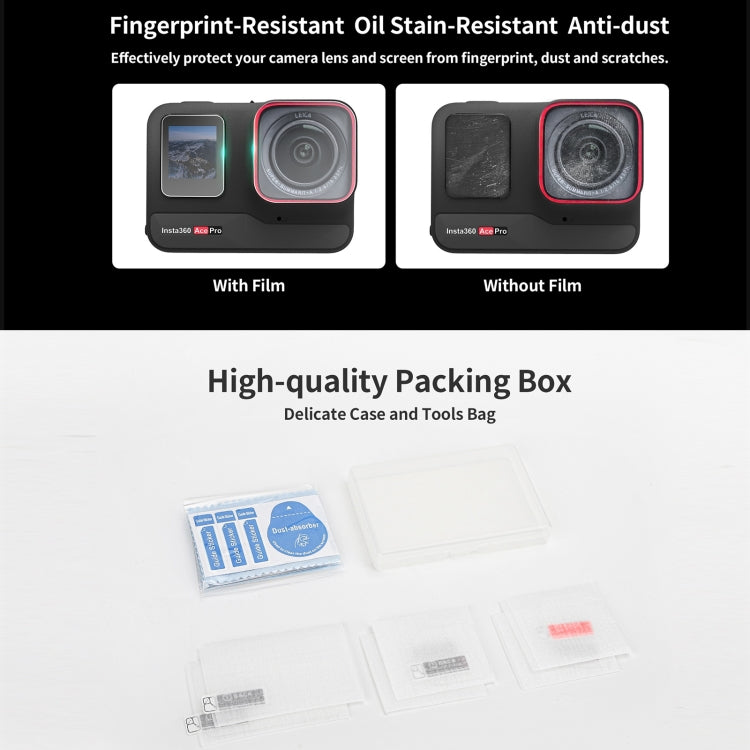 For Insta360 Ace Pro Sunnylife 3 in 1 Rear & Front Screen Lens Explosion proof Film(2 Sets) - Protective Film & Stickers by Sunnylife | Online Shopping South Africa | PMC TechLife | Buy Now Pay Later Mobicred