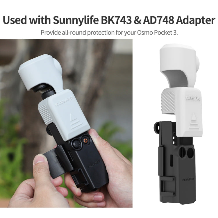 For DJI Osmo Pocket 3 Sunnylife OP3-BHT746 Silicone Protective Case(Black) - Case & Bags by Sunnylife | Online Shopping South Africa | PMC TechLife | Buy Now Pay Later Mobicred