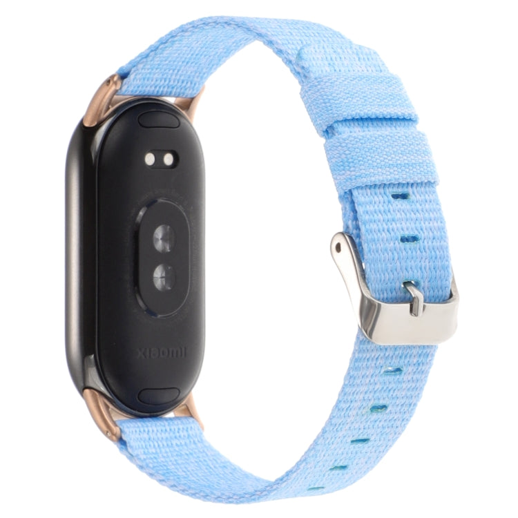 For Xiaomi Mi Band 8 Nylon Canvas Watch Band(Sky Blue) - free shipping - PMc TechLife - Order now!
