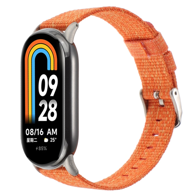 For Xiaomi Mi Band 8 Nylon Canvas Watch Band(Orange) - free shipping - PMc TechLife - Order now!