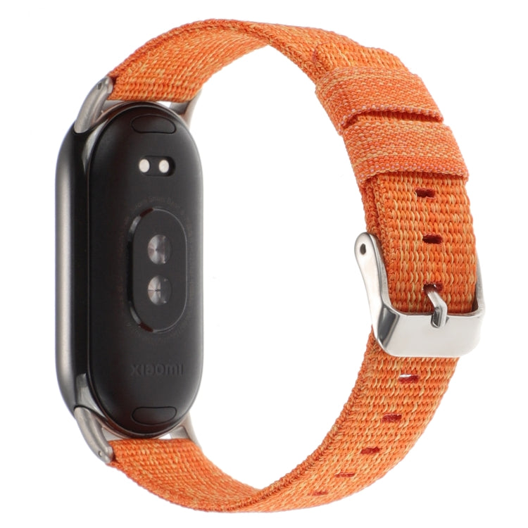 For Xiaomi Mi Band 8 Nylon Canvas Watch Band(Orange) - free shipping - PMc TechLife - Order now!
