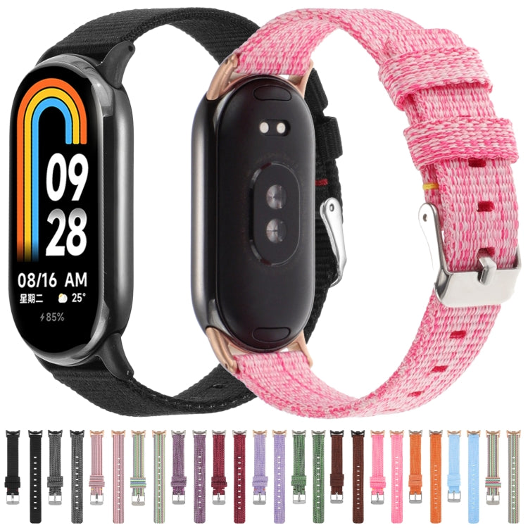 For Xiaomi Mi Band 8 Nylon Canvas Watch Band(Grey) - free shipping - PMc TechLife - Order now!